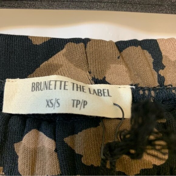 Brunette The Label Best Friend High Rise Jogger Black Leopard XS/S NWT - Picture 5 of 10